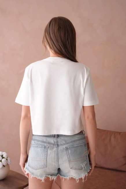 Yazlık Crop Basic T-Shirt