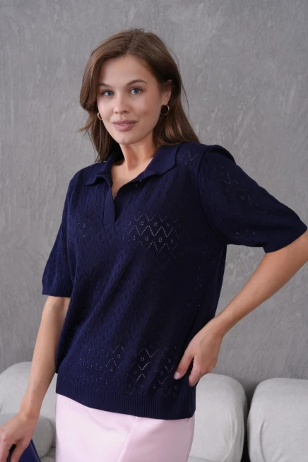 Polo Yaka Kısa Kol Salaş Yazlık T-Shirt