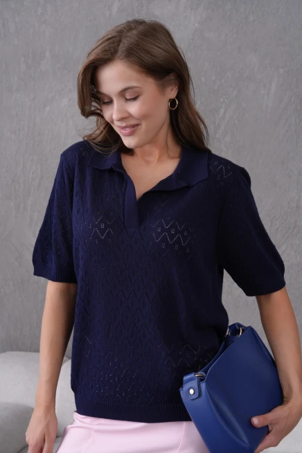 Polo Yaka Kısa Kol Salaş Yazlık T-Shirt