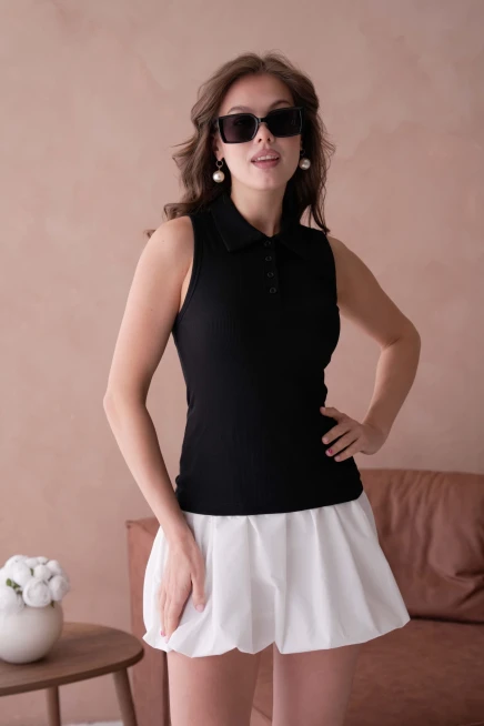 Polo Yaka Kolsuz Basic T-Shirt