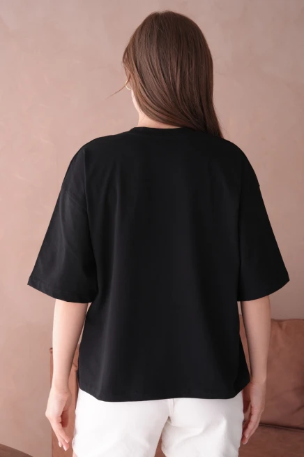 Siyah Kısa Kol Basic T-Shirt