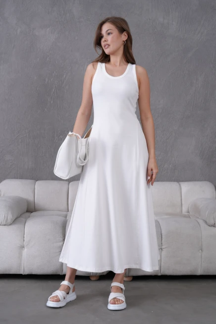 Kolsuz Yazlık Örme Elbise