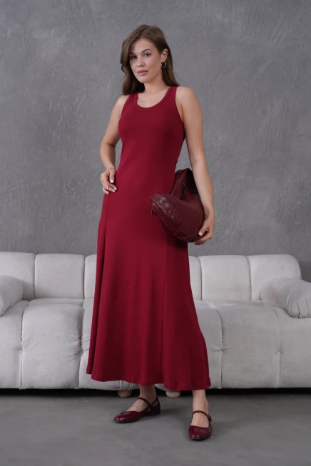 Kolsuz Yazlık Örme Elbise