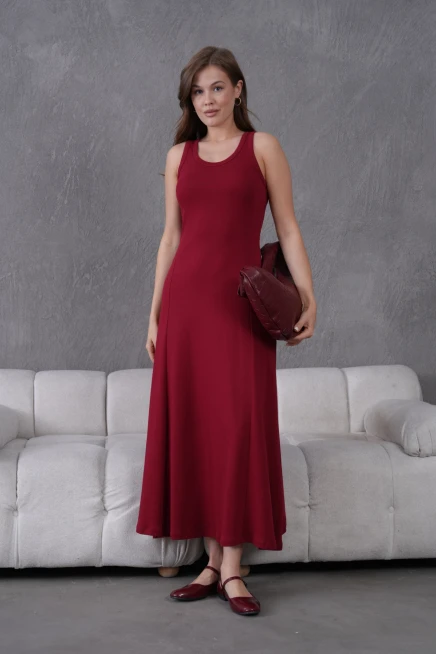 Kolsuz Yazlık Örme Elbise