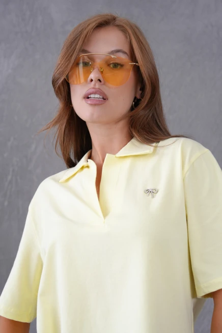 Polo Yaka Örme T-Shirt