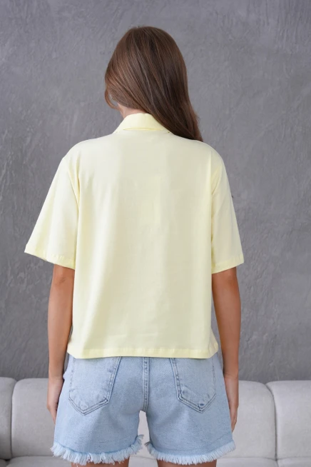 Polo Yaka Örme T-Shirt