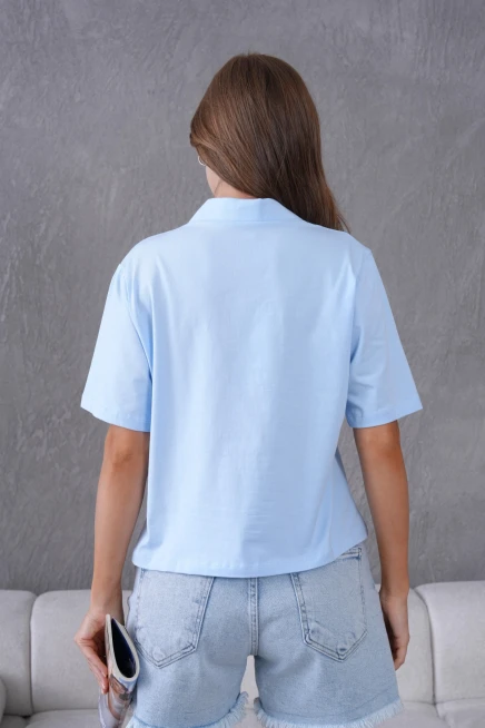 Polo Yaka Örme T-Shirt