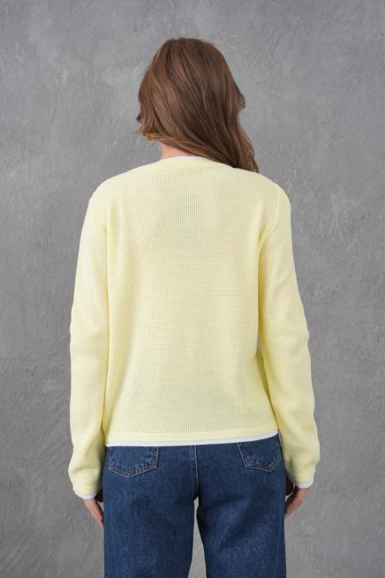 Kadın Bisiklet Yaka Garni Detay Triko Kazak