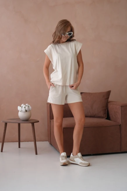 T-Shirt Şort Penye İkili Takım