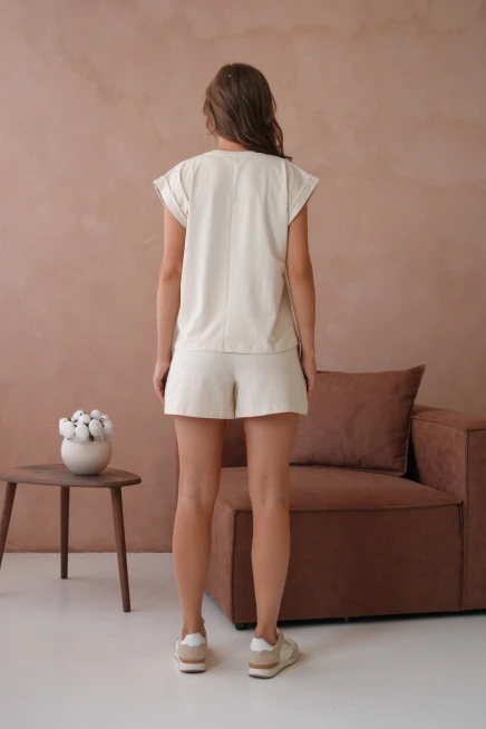 T-Shirt Şort Penye İkili Takım