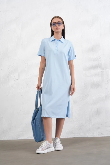 Yırtmaçlı Penye Elbise