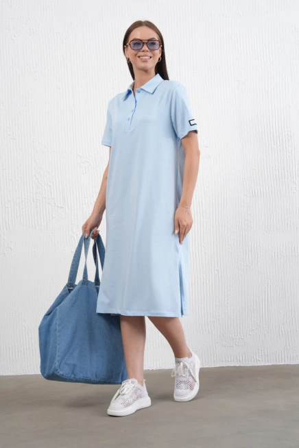 Yırtmaçlı Penye Elbise