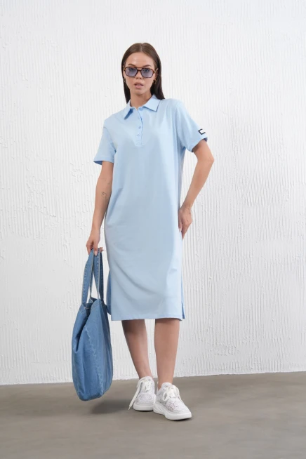 Yırtmaçlı Penye Elbise