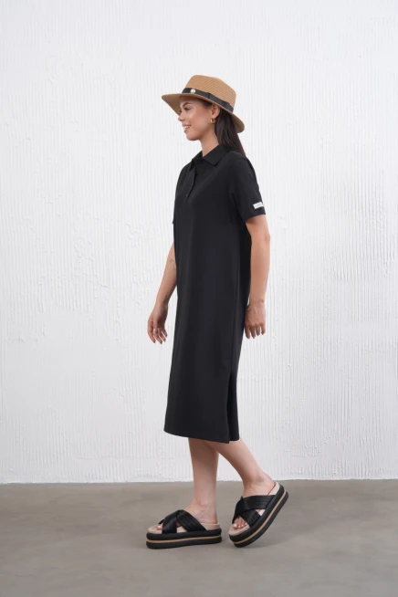 Yırtmaçlı Penye Elbise