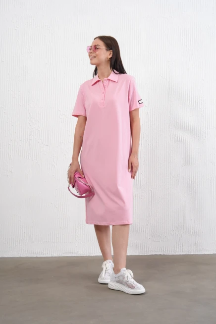 Yırtmaçlı Penye Elbise