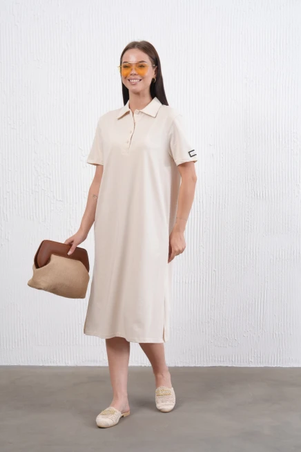 Yırtmaçlı Penye Elbise