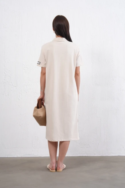 Yırtmaçlı Penye Elbise