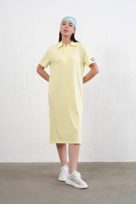 Yırtmaçlı Penye Elbise