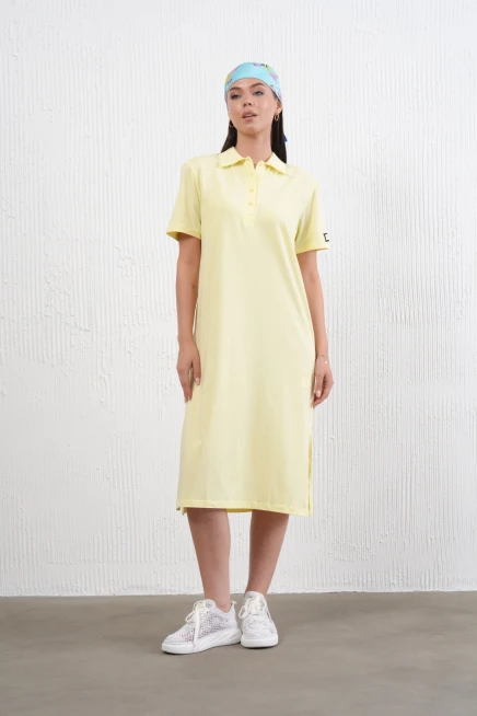 Yırtmaçlı Penye Elbise