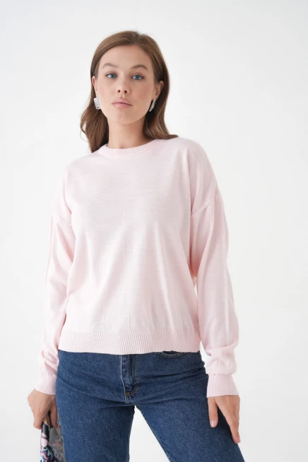 Kadın Bisiklet Yaka Oversize Triko Kazak