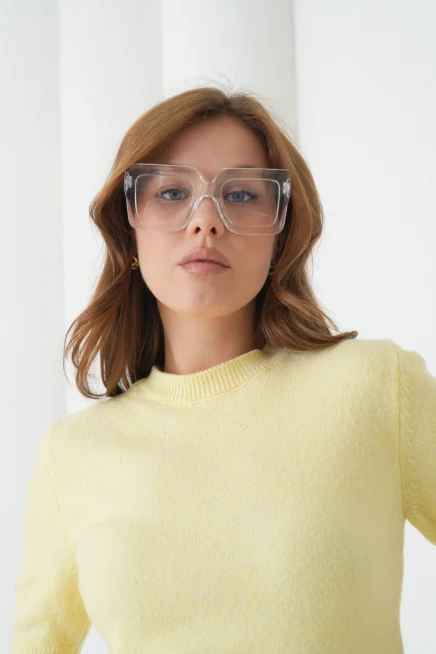 Kadın Bisiklet Yaka Yün Karışımlı Triko Kazak 8563Sw.Mng