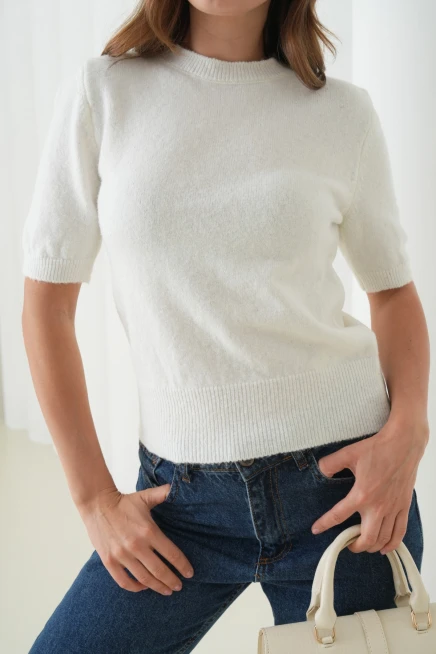 Kadın Bisiklet Yaka Yün Karışımlı Triko Kazak 8563Sw.Mng