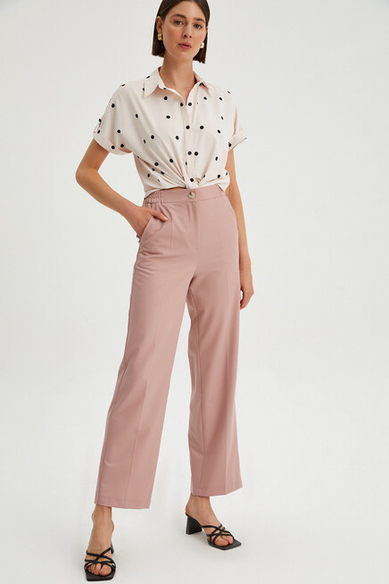 Kadın Bel Lastikli Palazzo  Pantolon