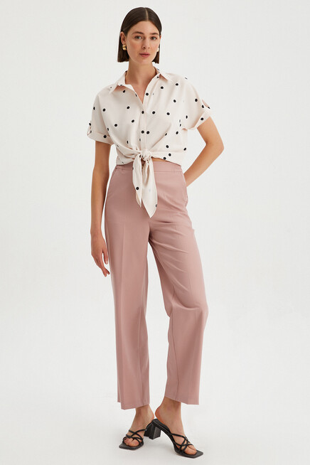 Kadın Bel Lastikli Palazzo  Pantolon