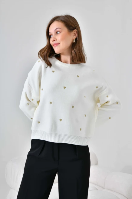 Geniş Kalıp Yumuşak Dokulu Basic Triko Kazak