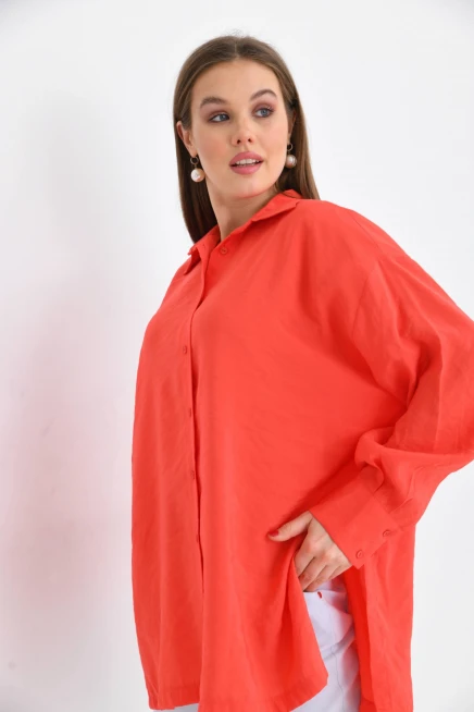 Oversize Uzun Kol Basic Gömlek