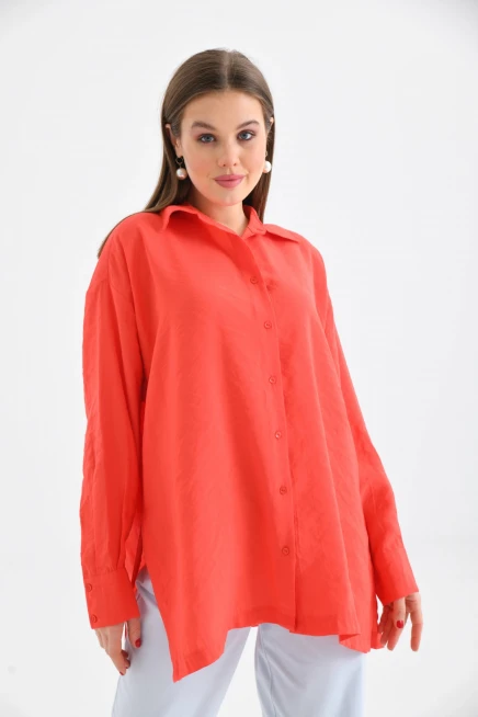 Oversize Uzun Kol Basic Gömlek