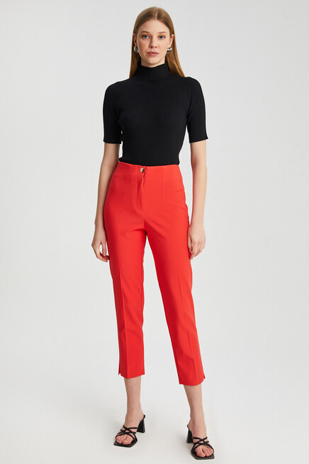 Kadın Yarım Balıkçı Kısa Kol Basic Triko Bluz