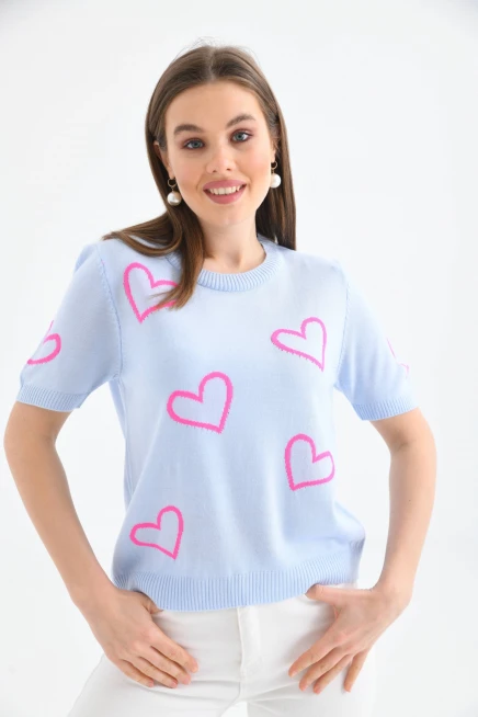 Kalpli Kısa Kol Kazak