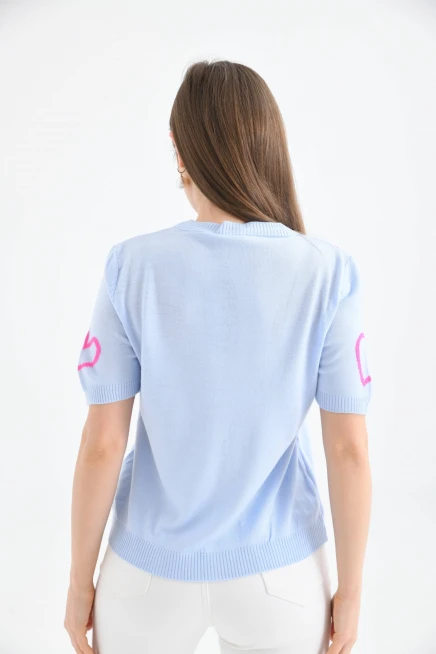 Kalpli Kısa Kol Kazak