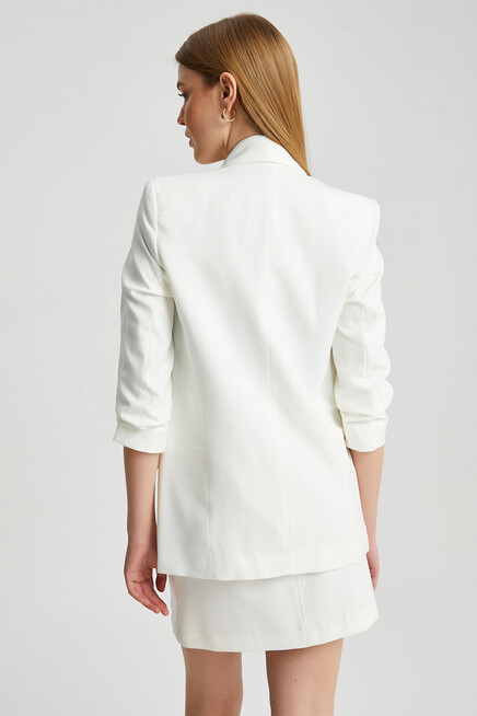 Kol Büzgülü Blazer Ceket