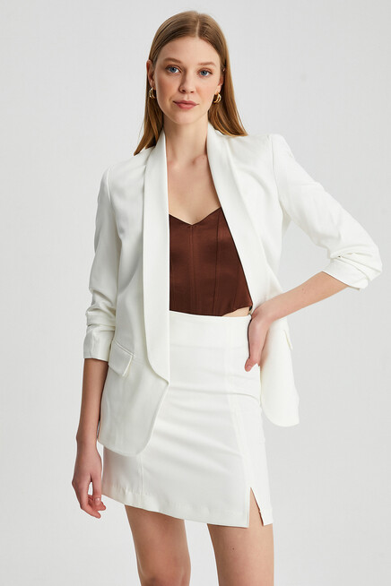 Kol Büzgülü Blazer Ceket