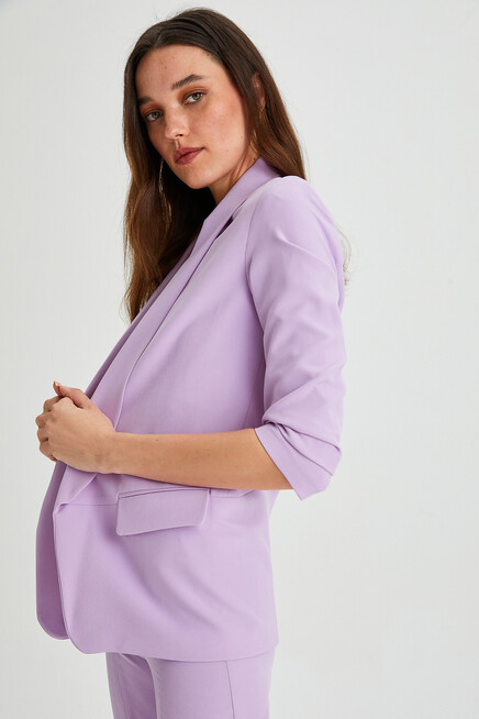 Kol Büzgülü Blazer Ceket