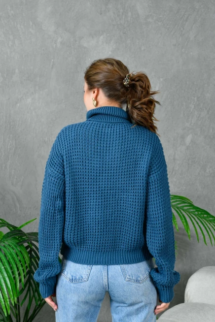 Kadın Balıkçı Yaka Triko Kazak