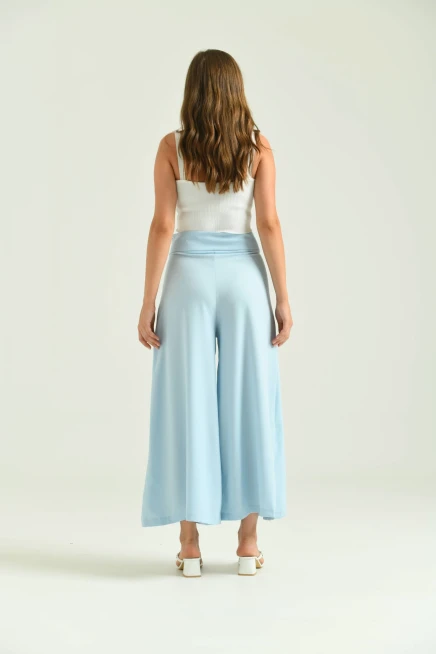 Kadın Bebe Mavi Yüksek Bel Etek Pantolon
