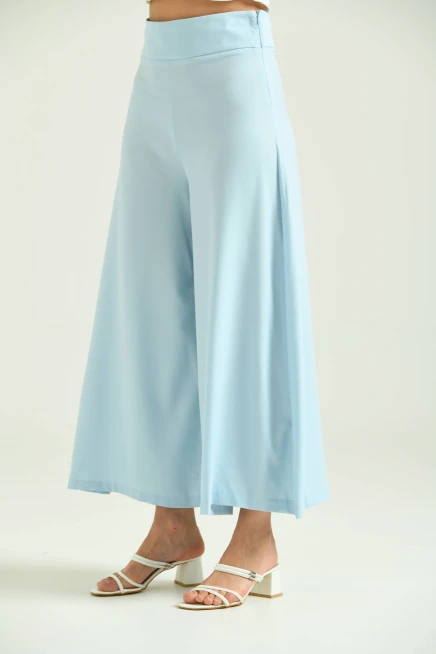 Kadın Bebe Mavi Yüksek Bel Etek Pantolon