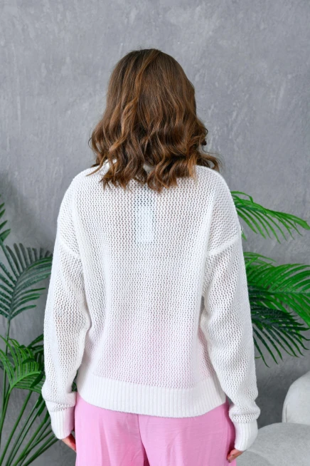 Kadın Bisiklet Yaka Triko Kazak