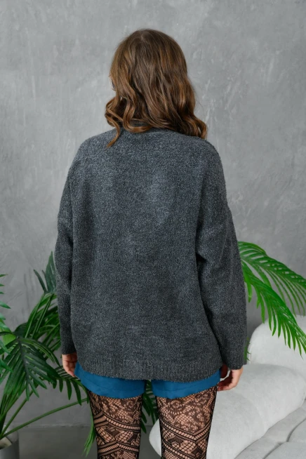 Kadın Cep Detay Triko Hırka