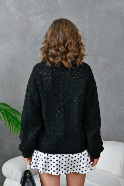 Kadın Desenli Triko Hırka