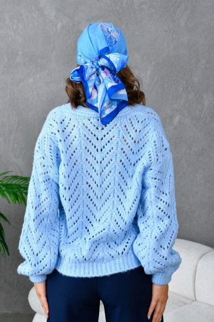 Kadın Desenli Triko Hırka