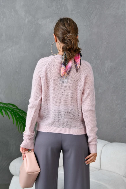 Kadın Düğme Detay Triko Hırka